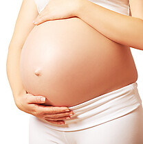 Natural growing of the skin during pregnancy through internal stretching.